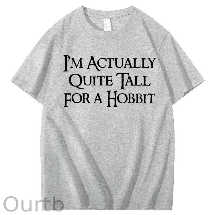 Vintage I'm Actually Quite Tall for a Hobbit 100% Cotton T-Shirt