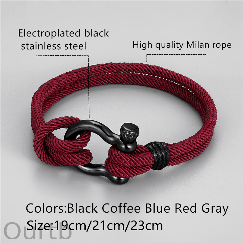 Men's Bracelet Military Camouflage 2 Layer Paracord Braclet