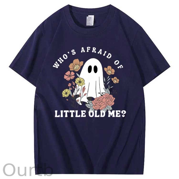Halloween Who's Afraid Of Little Old Me Pattern100% Cotton T-Shirt