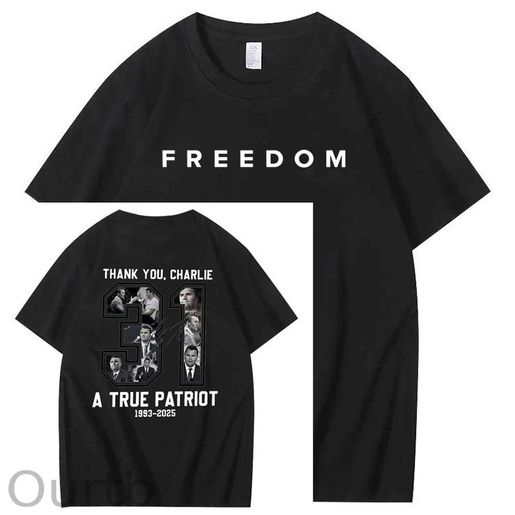 A Ture Patriot Pattern100% Cotton T-Shirt