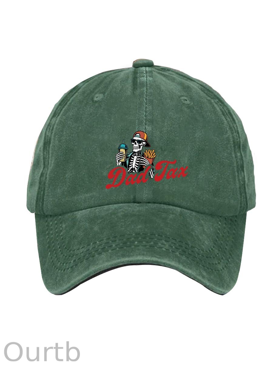 Dad Tax Pattern Washed And Distressed Hats