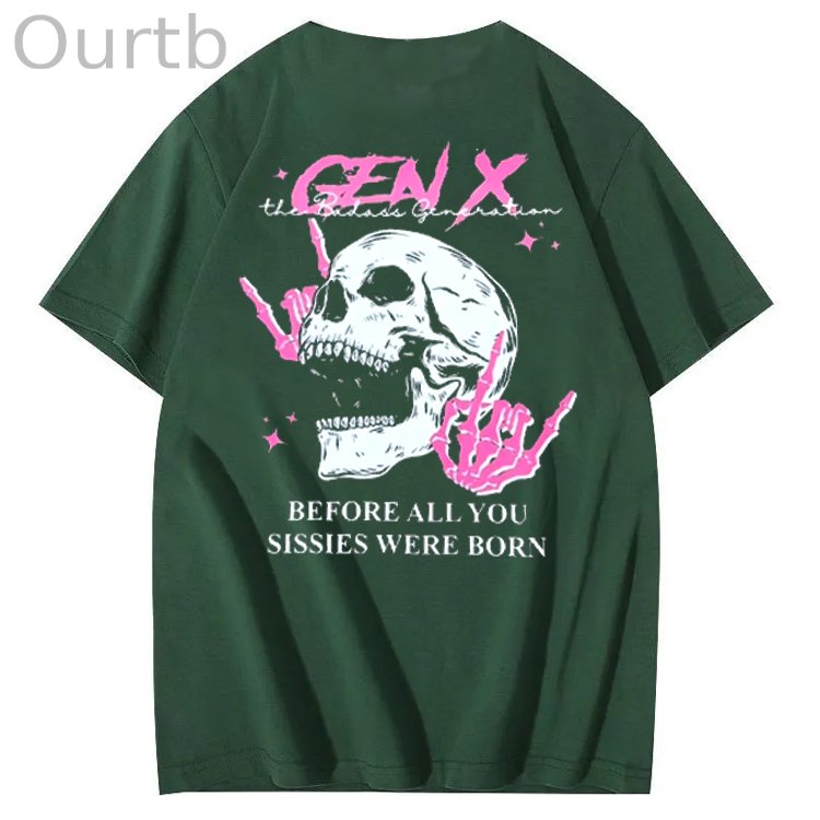 Before All You Sissies Were Born Print Pattern Crew Neck T-Shirt