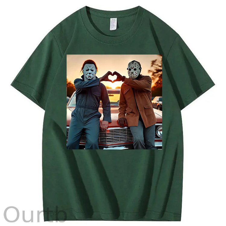 Vintage Retro Heart Hands Halloween 100% Cotton T-Shirt