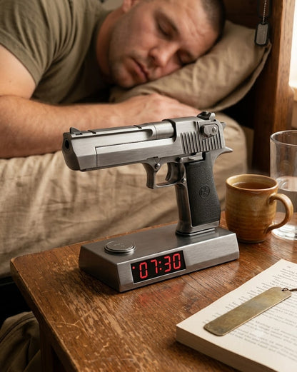 Gun Alarm Clock – Wake Up Like Never Before