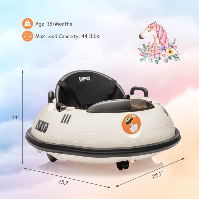 🚗 UFO Remote-Controlled Electric Bumper Car for Kids