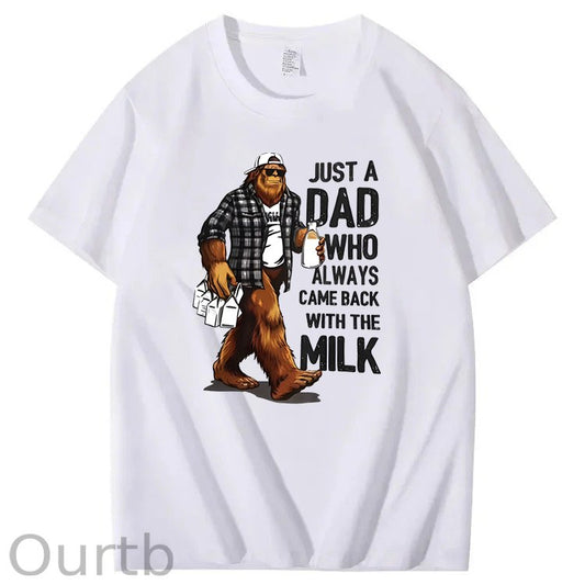Just A Dad Who Always Came Back With The Milk T-Shirt
