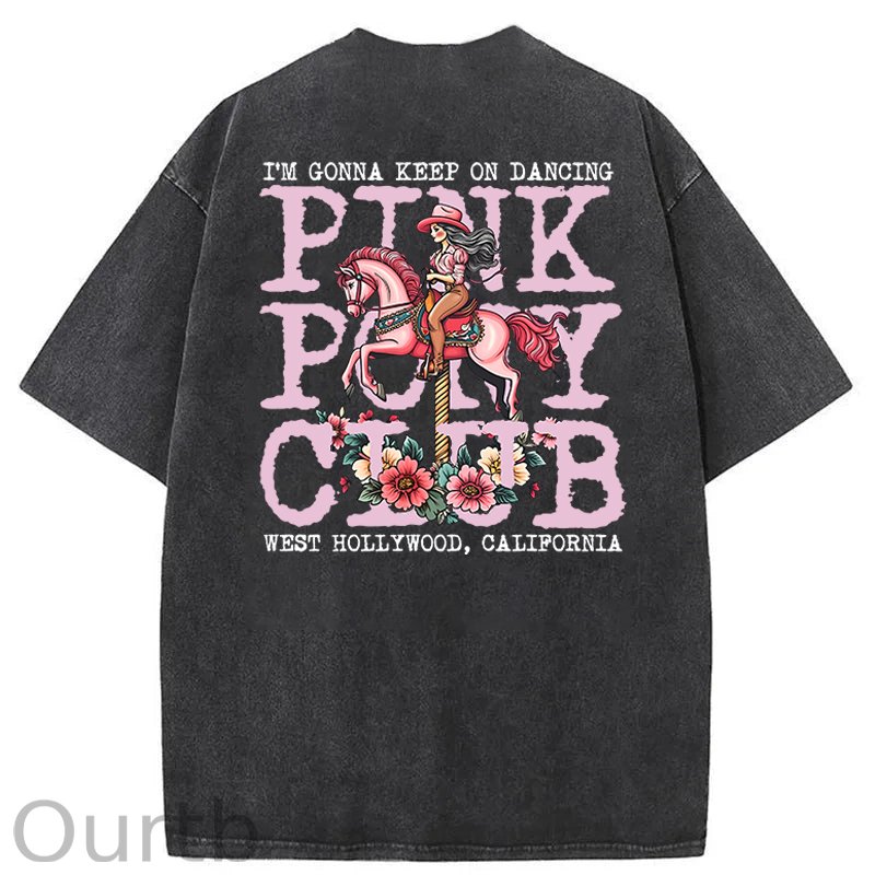 I'm Gonna Keep On Dacing Washed Cotton T-Shirt