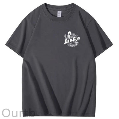 Dad Boo Pattern Print 100%Cotton T-Shirt
