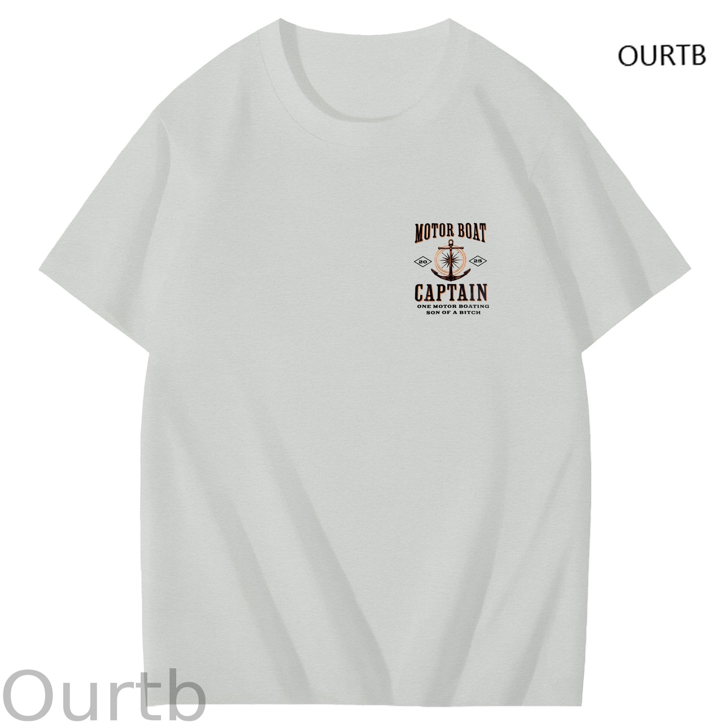 Moter Boat Captain One Motor Boating Son Of A Funny Art Pattern Print T-Shirt