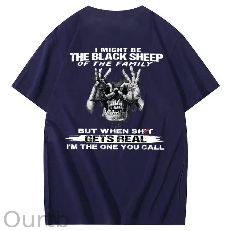 The Blacksheep Of  The Family Pattern Print 100%Cotton T-Shirt