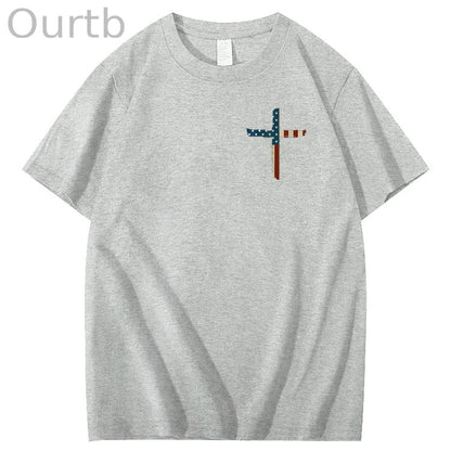 Stand For The Flag Kneel For The Cross 4th Of July T-Shirt