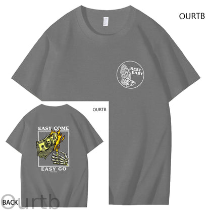 Easy Come Easy Go Art Pattern Print T-Shirt