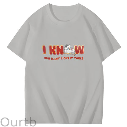 I Knew How Many Licks It Takes Art Pattern Print T-Shirt