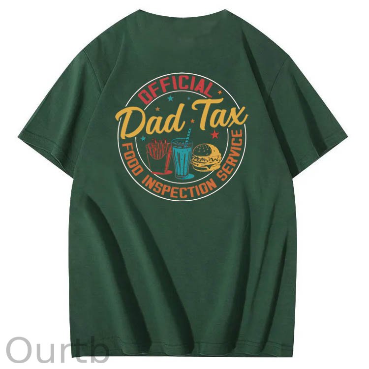 Official Dad Tax Pattern Print 100%Cotton T-Shirt