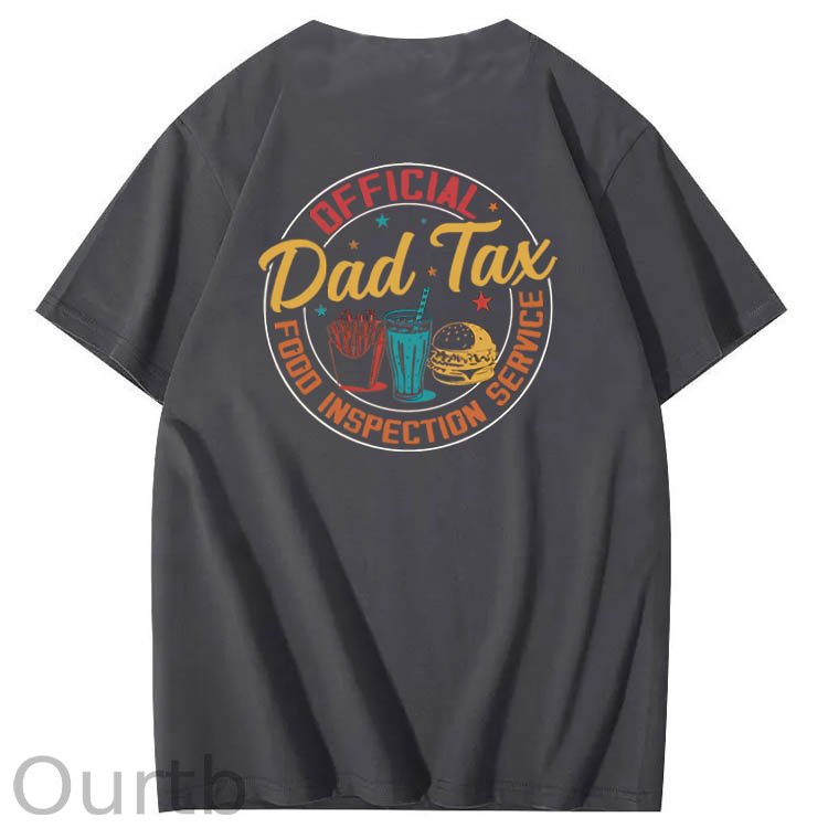 Official Dad Tax Pattern Print 100%Cotton T-Shirt
