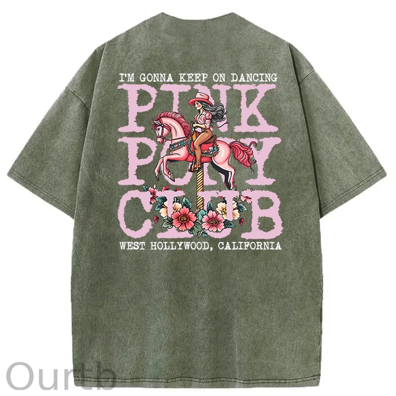 I'm Gonna Keep On Dacing Washed Cotton T-Shirt