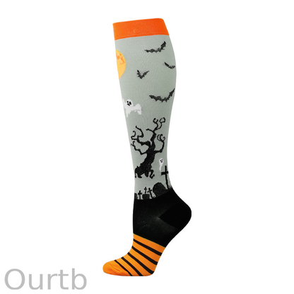 Halloween Fun Pattern High Socks