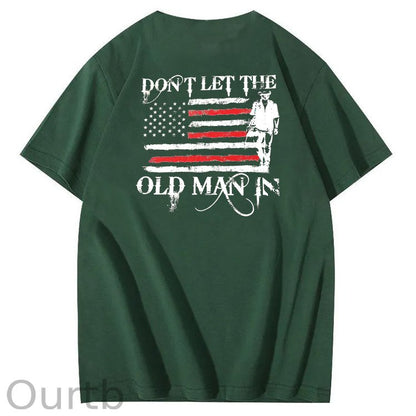 Don't Let The Old Man In Pattern 100&Cotton Print T-Shirt