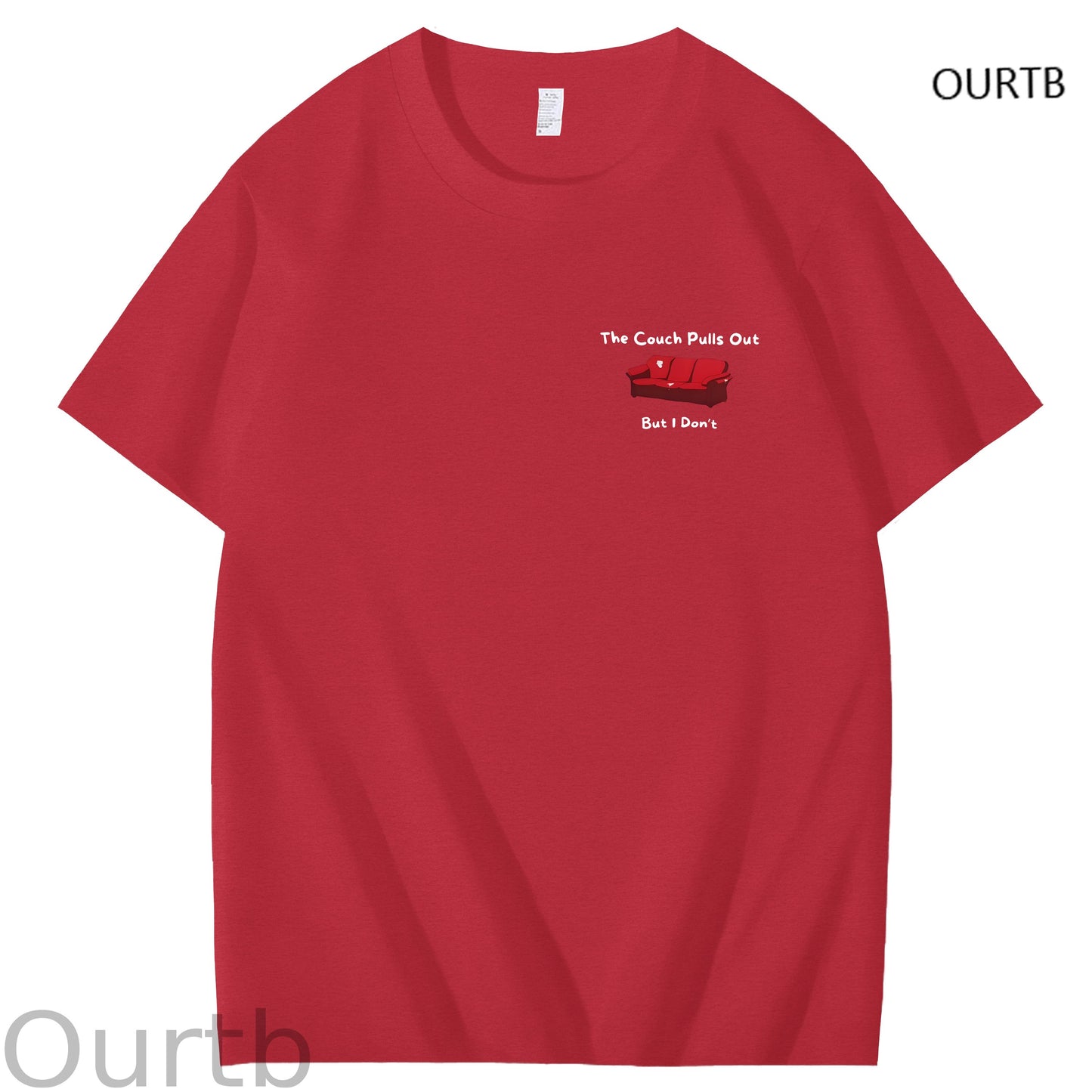 The Couch Pulls Out But I Don't Funny Adult Art Pattern Print T-Shirt