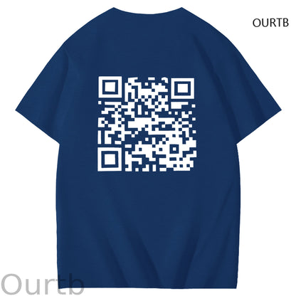 QR Code Funny Adoult Art Pattern Print T-Shirt