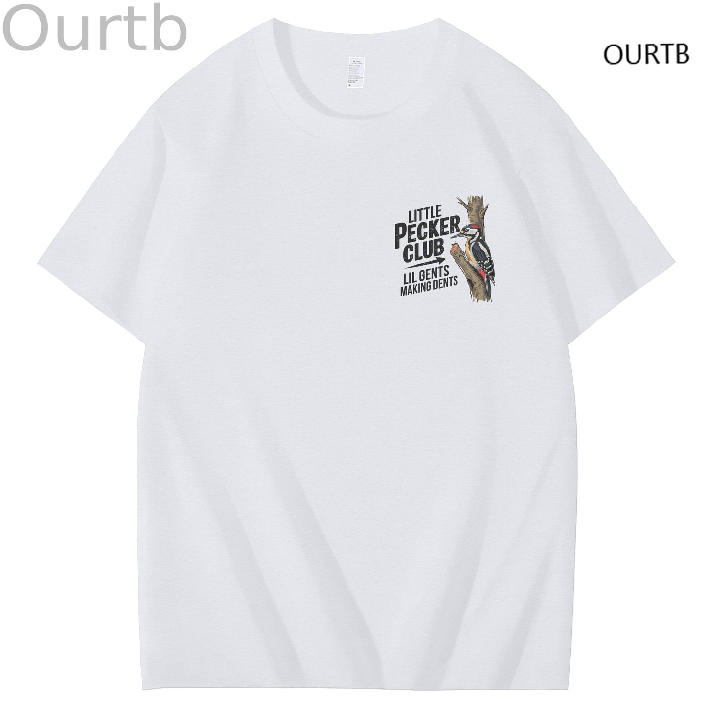 Little Pecker Club Lil Gents Making Dents Funny Adult Art Pattern Print T-Shirt