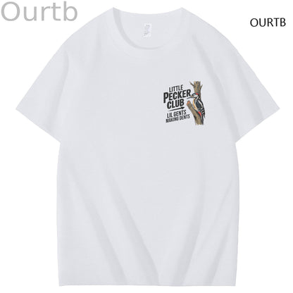Little Pecker Club Lil Gents Making Dents Funny Adult Art Pattern Print T-Shirt