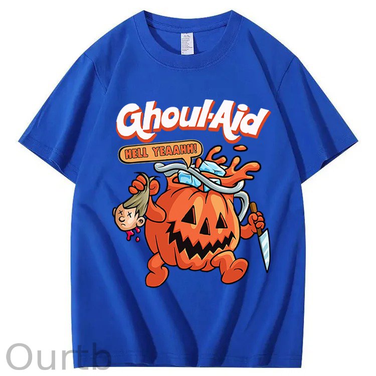 Halloween Ghoul Aid Pumpkin 100% Cotton T-Shirt