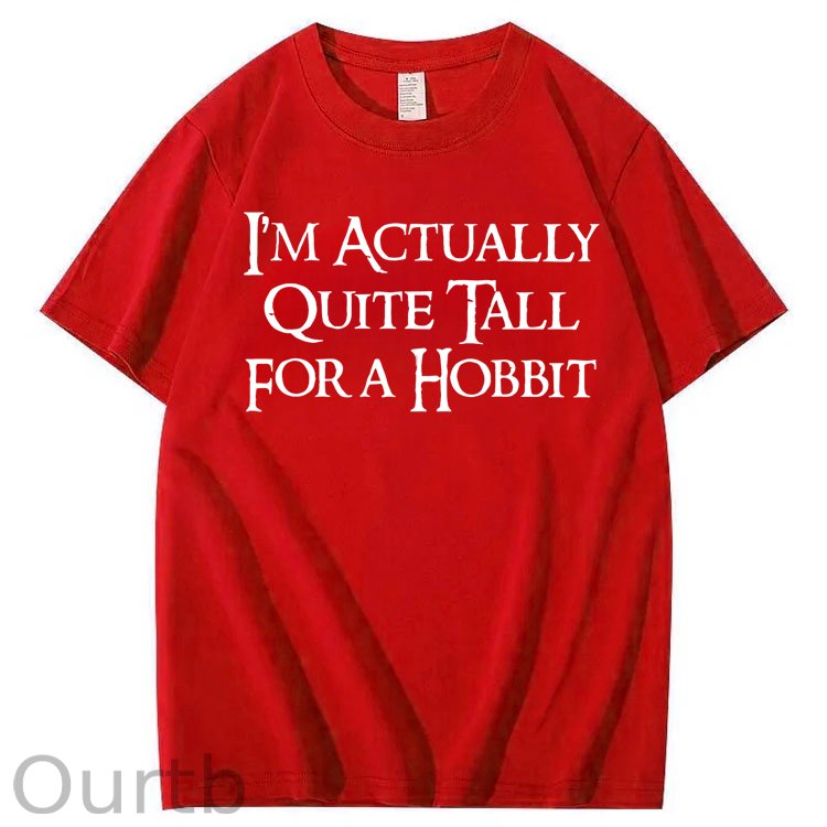 Vintage I'm Actually Quite Tall for a Hobbit 100% Cotton T-Shirt