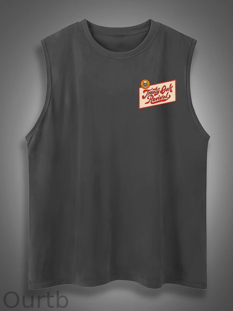 Treaty Oak Revival Print Cotton Sleeveless Tank Tops
