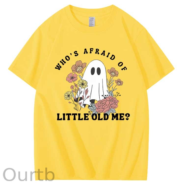 Halloween Who's  Afraid Of Little Old Me Pattern100% Cotton T-Shirt