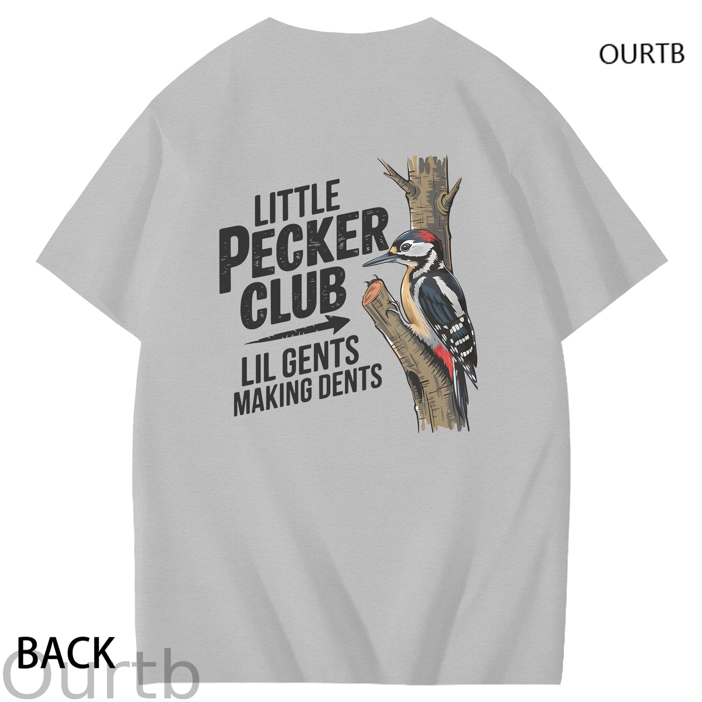Little Pecker Club Lil Gents Making Dents Funny Adult Art Pattern Print T-Shirt