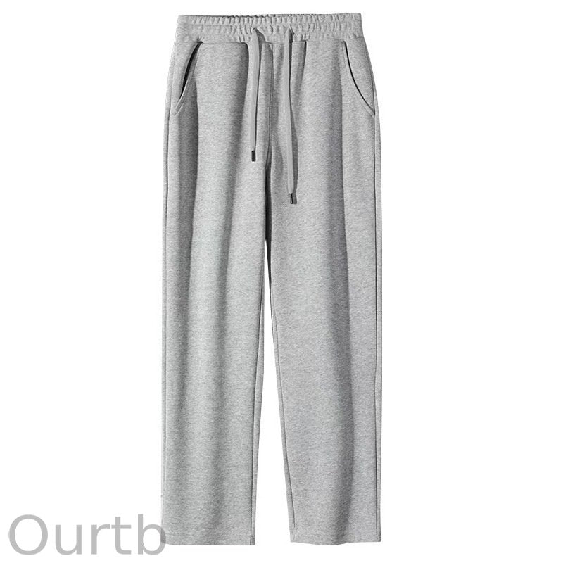 Men's Regular Fit Solid Drawstring Waist Sweatpants