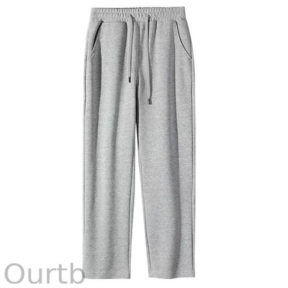 Men's Regular Fit Solid Drawstring Waist Sweatpants