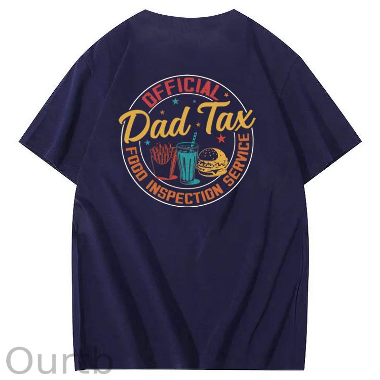 Official Dad Tax Pattern Print 100%Cotton T-Shirt