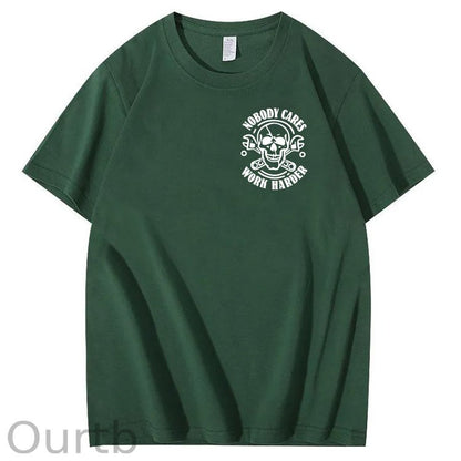 No One Owns You Shit Work Hard  Pattern Print 100%Cotton T-Shirt
