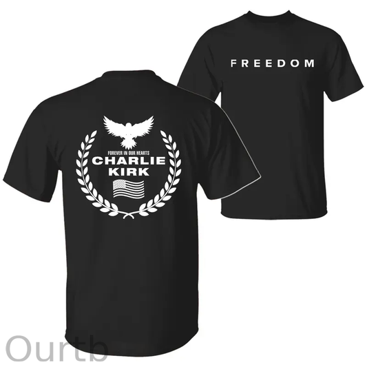Freedom Foever Our Hearts Pattern100% Cotton T-Shirt
