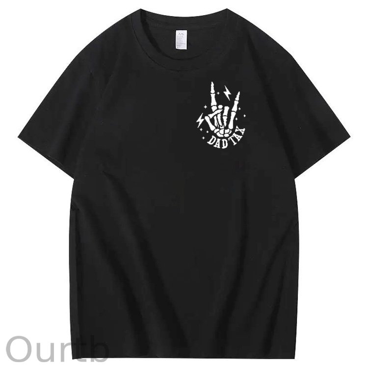 Funny Dad Tax Pattern Print 100% Cotton T-Shirt
