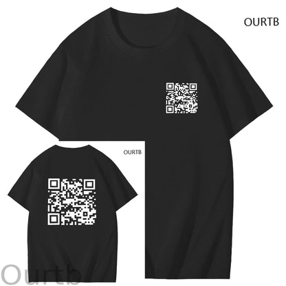 QR Code Funny Adoult Art Pattern Print T-Shirt