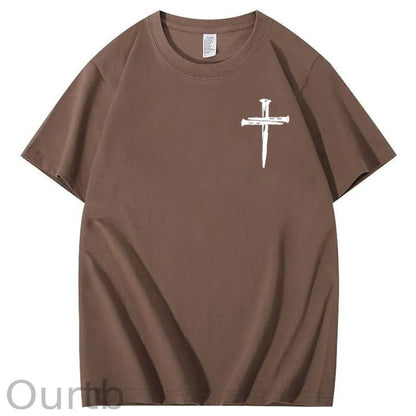 Bring Up My Past Jesus Pattern Print Crew Neck T-Shirt