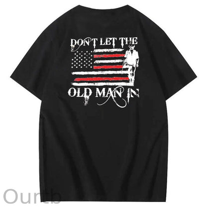 Don't Let The Old Man In Pattern 100&Cotton Print T-Shirt