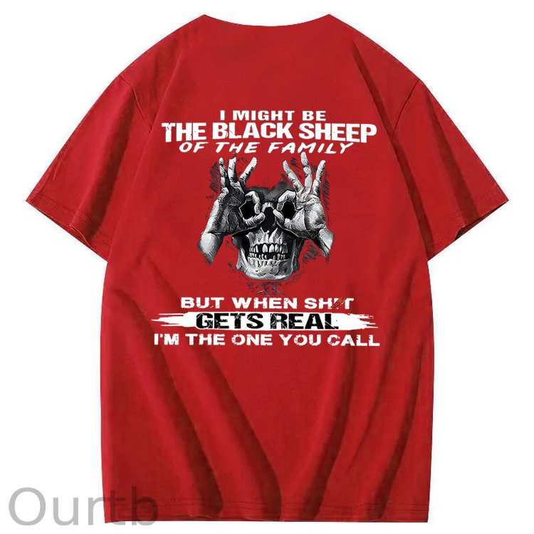 The Blacksheep Of  The Family Pattern Print 100%Cotton T-Shirt