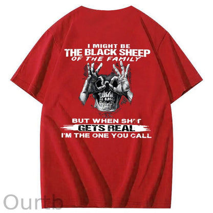 The Blacksheep Of  The Family Pattern Print 100%Cotton T-Shirt