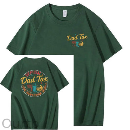 Official Dad Tax Pattern Print 100%Cotton T-Shirt