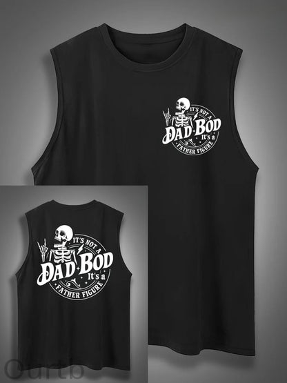 It's Not A Dad Bod It's A Father Figure Print Cotton Sleeveless Tank Tops