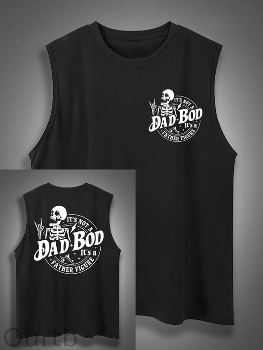 It's Not A Dad Bod It's A Father Figure Print Cotton Sleeveless Tank Tops