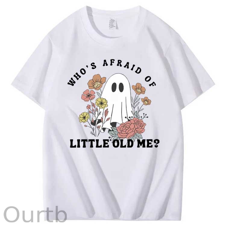 Halloween Who's  Afraid Of Little Old Me Pattern100% Cotton T-Shirt