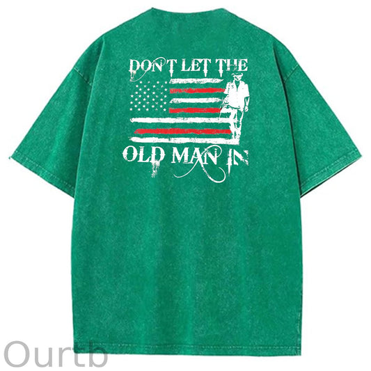 Don't Let The Old Man In Pattern Crew Neck T-Shirt