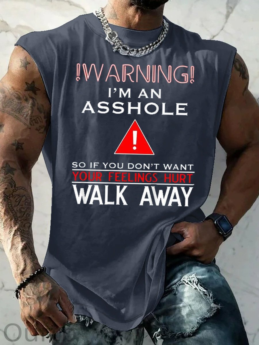 I'm An Asshole Pattern Print Vest
