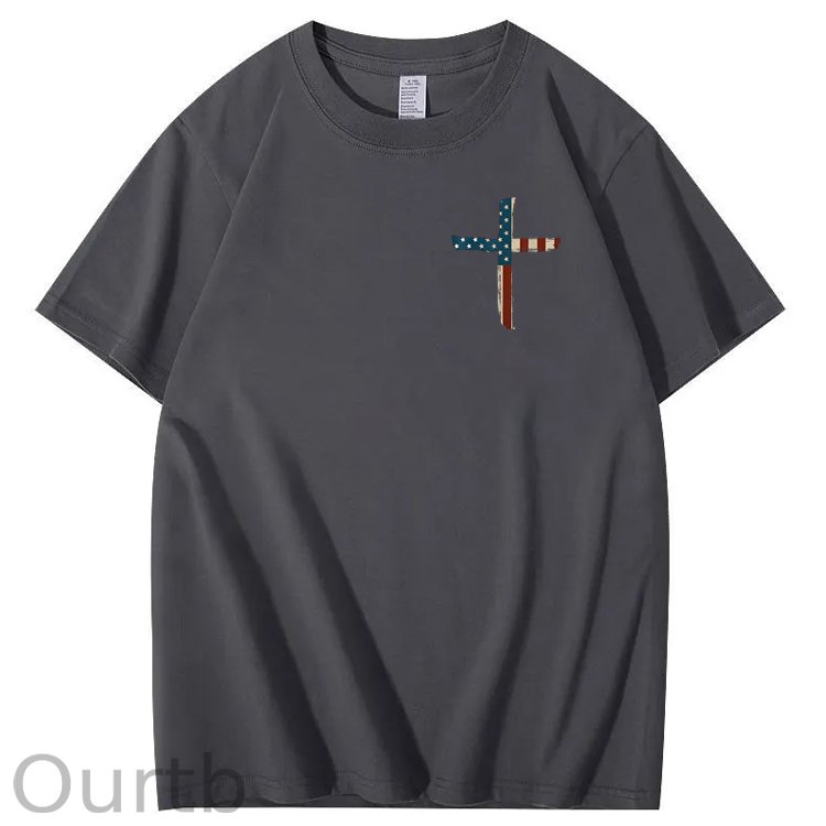 Stand For The Flag Kneel For The Cross 4th Of July T-Shirt