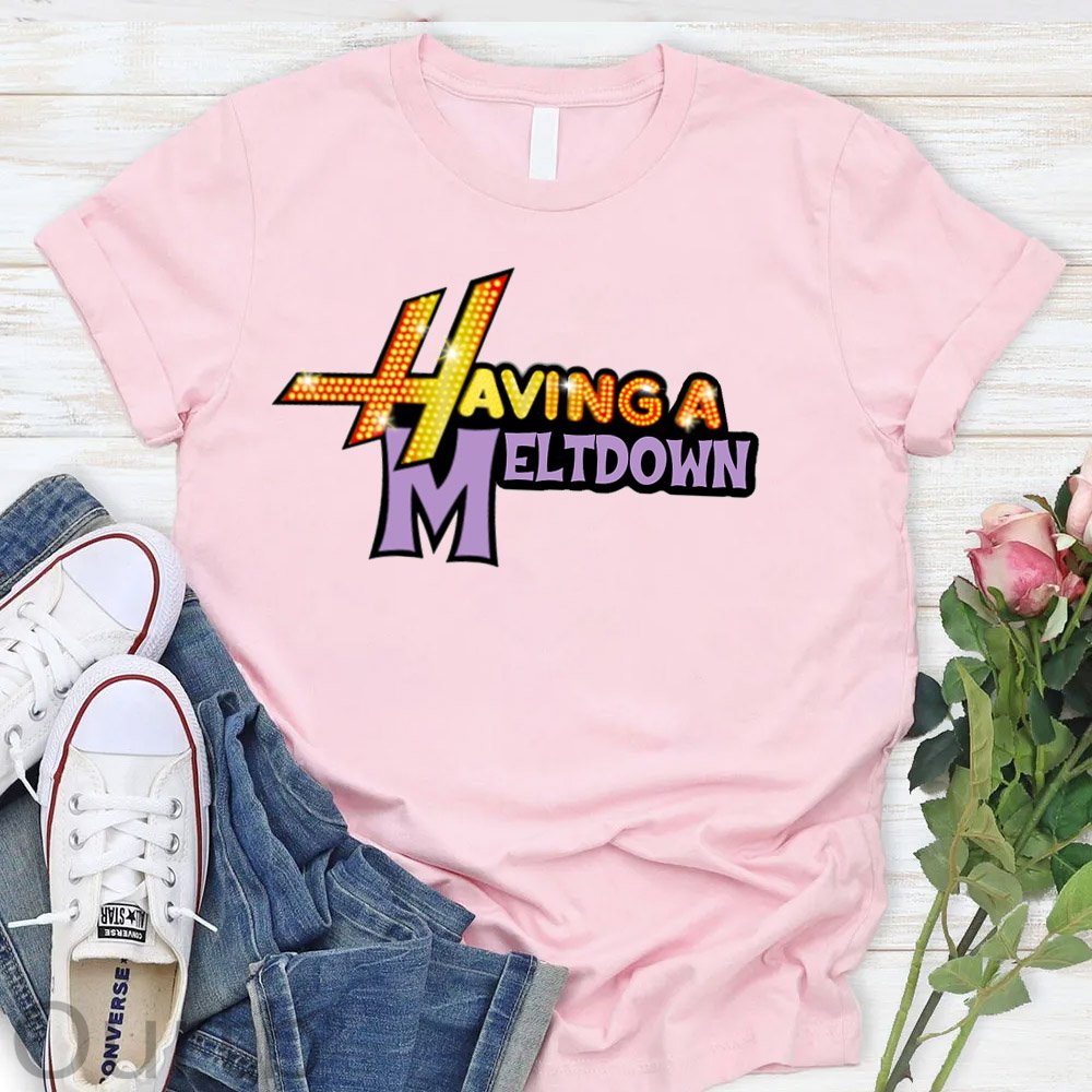 Women's Having A Meltdown Pattern Round-Neck T-Shirt